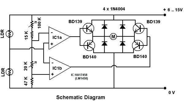 sun tracker schematic